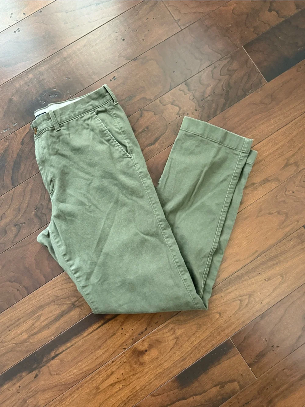 J. Crew Olive Chino Pants Flex Straight 34x34